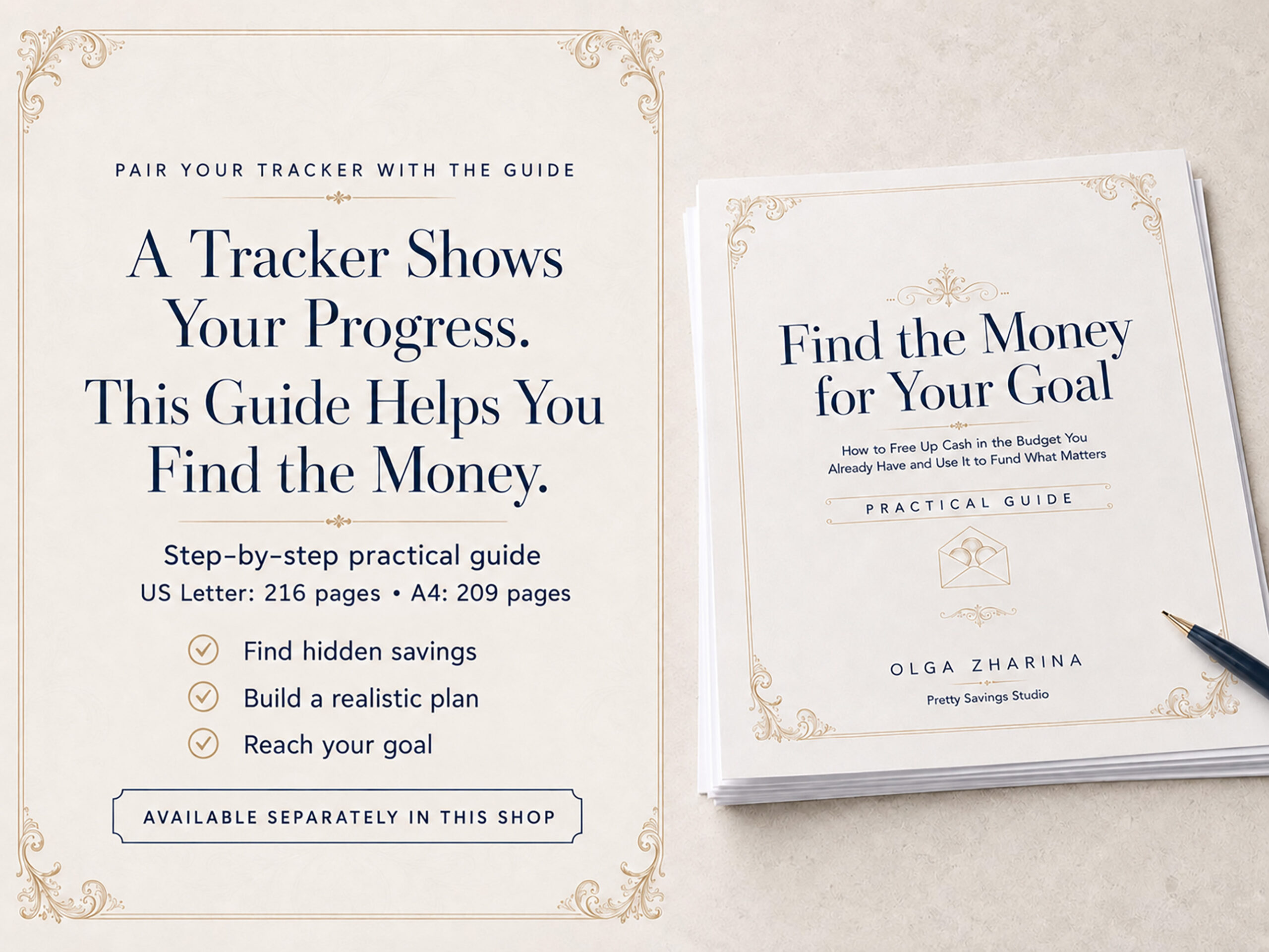 Sea View Apartment Fund Savings Tracker Printable, Dream Home by the Sea, Budget Planner - Image 8